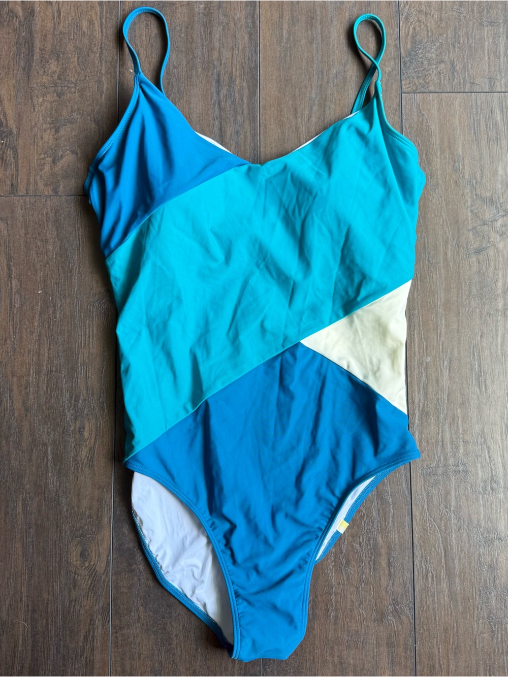 Sunmersalt The Marina One Piece Swimsuit in Blue Colorblock Size 12 NWOT